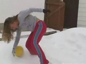 Sexy chick in a rabbit costume rubs carrots in pussy