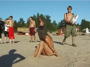 Passionate sex with a young Russian brunette