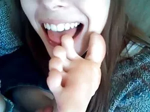 Sexy blonde German jumping on a standing hat