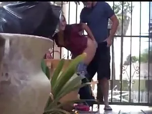 Wife linking her husband's hand makes him lick and sniff his feet