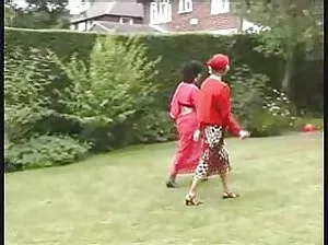 Blonde with cool breasts smeared with a guitarist