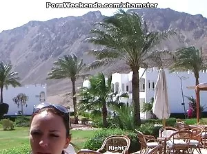 Babe with big breasts fingering pussy in private