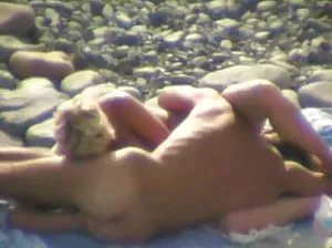 The guy was pushing the baby out while walking in the woods.