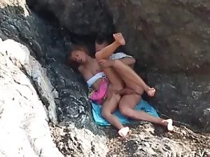 Old Briton caresses pussy through pantyhose