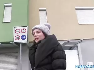 Stripper with beautiful body seduced bald man