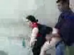 Scary Shibari tying for poor brunette