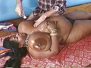 Ebony planted in the ass blondes his instrument