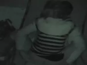 Brunette in stockings in the net in the pussy