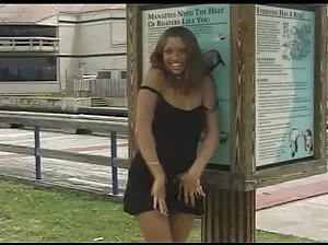 Nude girl with small breasts on the beach