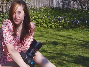 The tramp jumps on a standing dick and moans