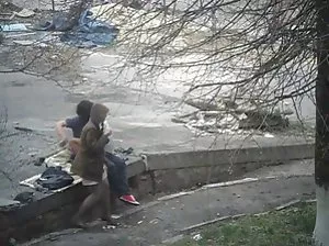 Russian beauty captivated and forced to undress