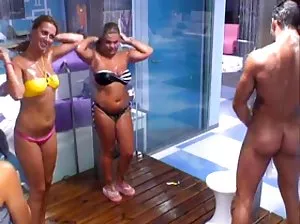 Depraved Blue man himself fingering dick