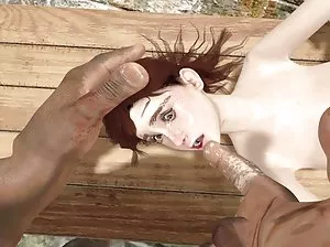 Worried Russian blonde is a father, while the mother is not home