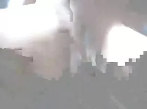 Young blonde with chic butt engaged in the anus masturbation