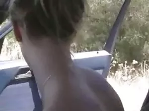 Beautiful blonde on a sex casting fingering her own pee