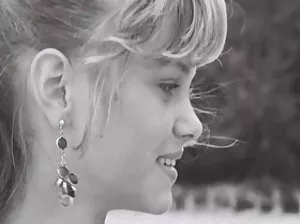 Hidden camera behind the mirror shot a bare calf in the bath